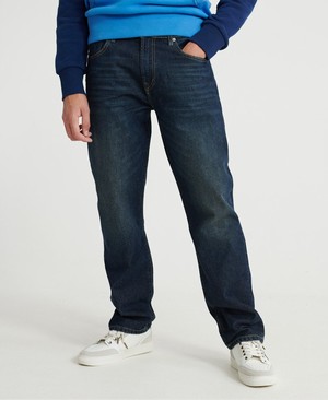 Superdry Ethan Classic Straight Férfi Farmer Kék | UPVMX9571